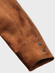 ウール襟 パッチワーク スエード レザージャケット