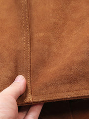 ウール襟 パッチワーク スエード レザージャケット