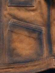 マルチポケット イエロー レザージャケット