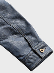 石磨き加工 牛革 レザージャケット