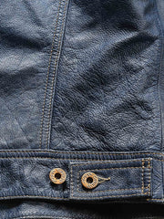 石磨き加工 牛革 レザージャケット