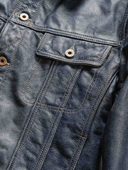 石磨き加工 牛革 レザージャケット