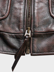 風合い 古着風 レザーライダージャケット