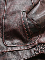 風合い 古着風 レザーライダージャケット