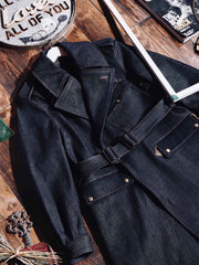 22オンスセルビッチデニム トレンチコート
