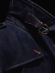 22オンスセルビッチデニム トレンチコート