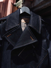 22オンスセルビッチデニム トレンチコート