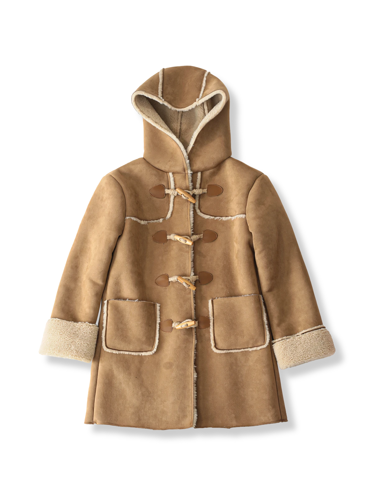 フード付きスエードフリースジプシーコートの製品イメージ
