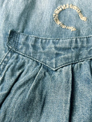 マルチホースシュー刺繍デニムキューバシャツ