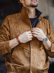 ハンティングコーチジャケット スエードタッチ