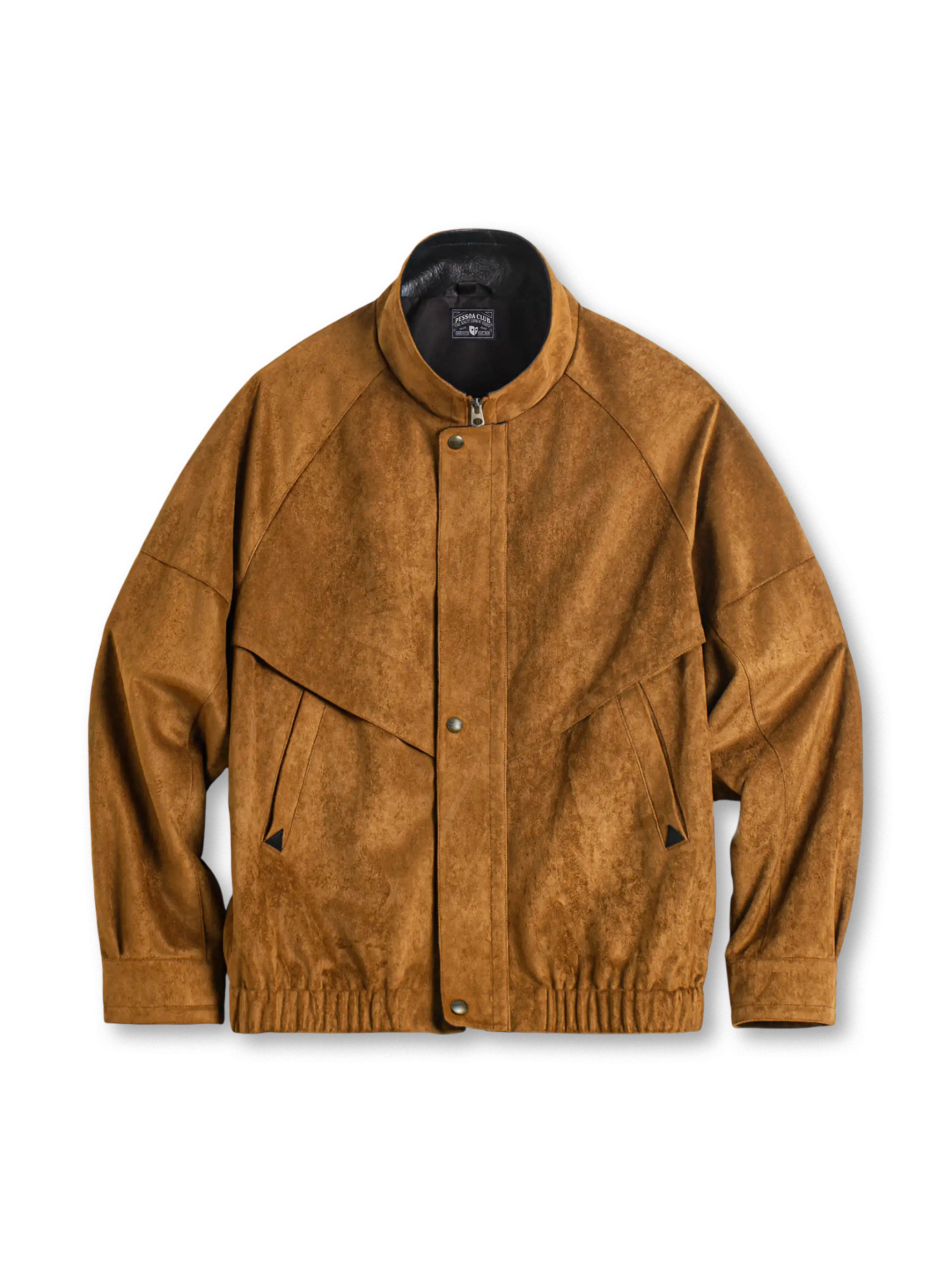 ハンティングコーチジャケット スエードタッチ ブラウン ショート丈 防風 秋冬 メンズアウター ヴィンテージワークスタイル