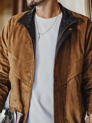 ハンティングコーチジャケット スエードタッチ