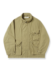 日本製ギャバジン素材の多ポケットハンティングワークジャケット