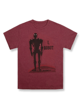 製品画像: アイザック・アシモフ『I, Robot』テーマTシャツ正面図
