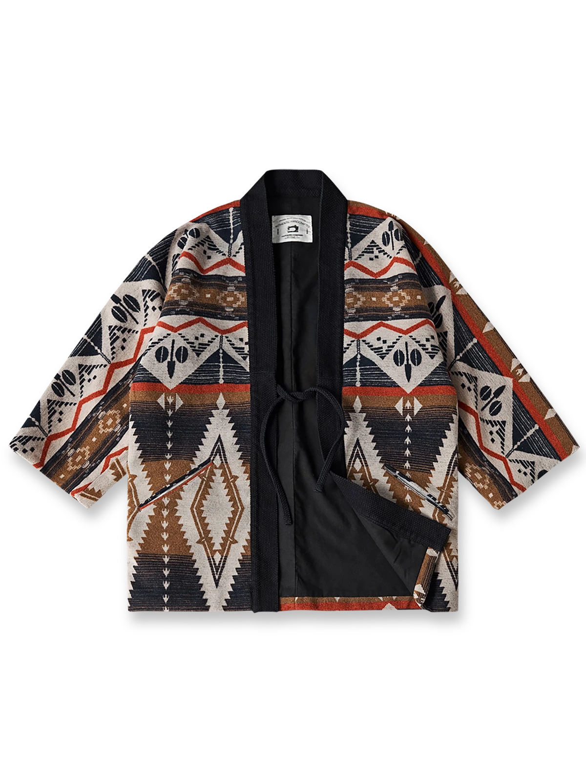 インディアン柄を配したレトロはんてん。