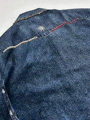 インディアン雷鳥プリントデニムシャツ