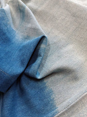 藍染グラデーション 薄手デニムはんてんシャツ