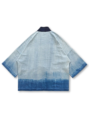 藍染グラデーション 薄手デニムはんてんシャツ