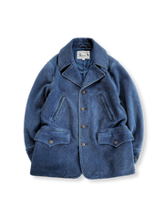 藍染めと剣道風シルエットが特徴のレトロジャケット