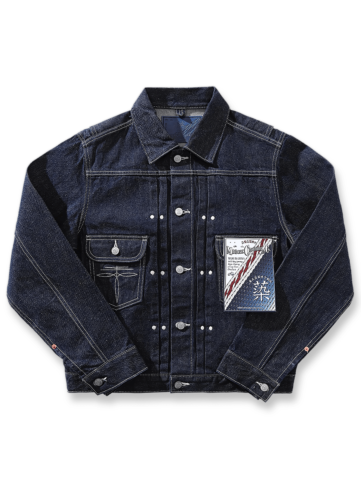 ミネラル風ボックスプリーツとセルビッジデニムが特徴のインディゴジャケット。