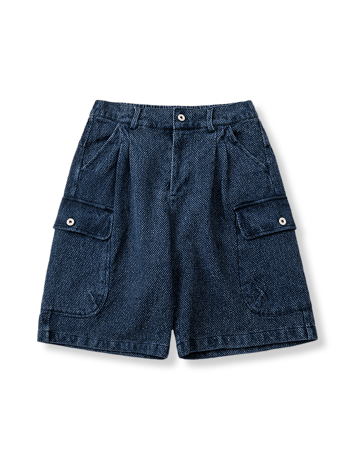 インディゴパイナップル柄ウォッシュドカーゴショーツの全体が見える商品画像