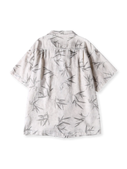 水墨プリントキューバカラーシャツ