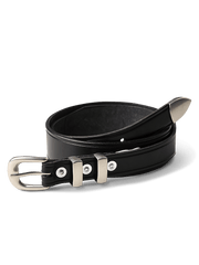 イタリア製植鞣し頭層牛革を使用した上質なレザーベルト