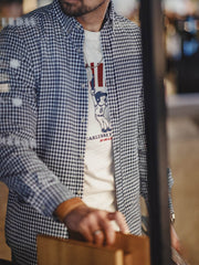 IVYチェック柄 ノンアイロンバブルシャツ