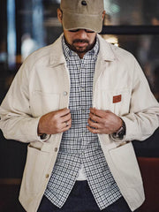 IVYチェック柄 ノンアイロンバブルシャツ