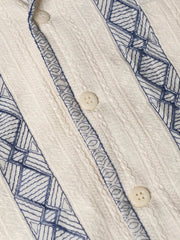 ジャカード刺繍キューバシャツ