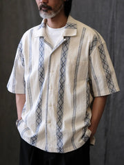 ジャカード刺繍キューバシャツ