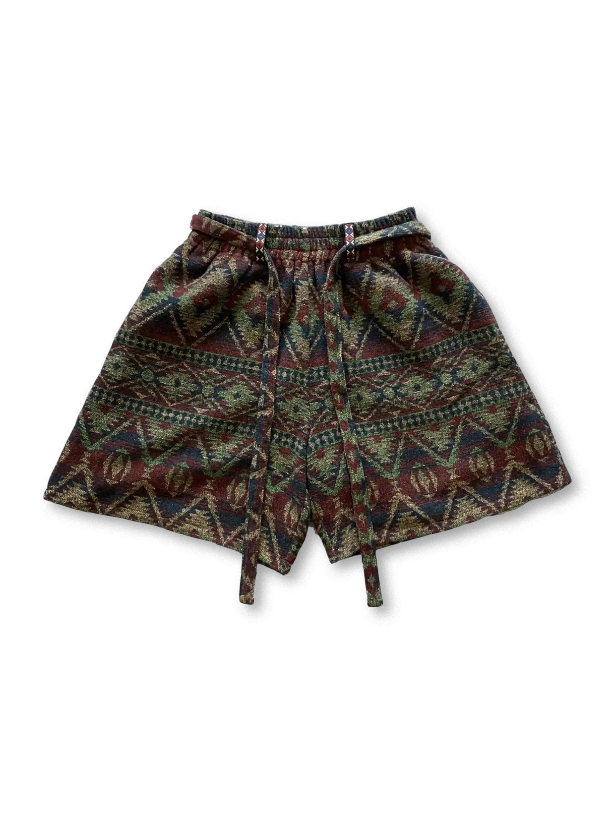 ジャカード織りとエスニック柄が特徴のゆったりシルエットショーツ