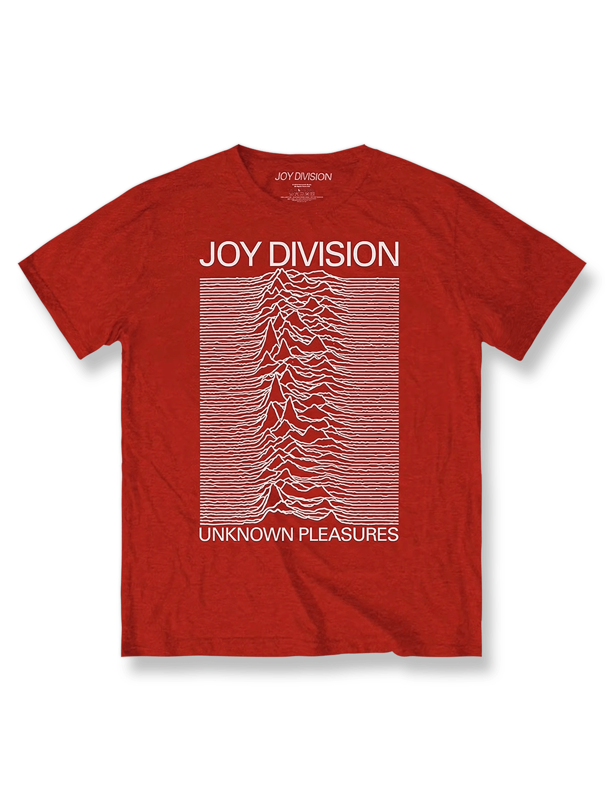 Joy Division Tシャツ前面の波形パターン、Unknown Pleasuresカバーデザイン