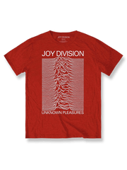 Joy Division Tシャツ前面の波形パターン、Unknown Pleasuresカバーデザイン