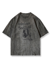 柿染めの霧がかったグレーが魅力のドロップショルダーTシャツ