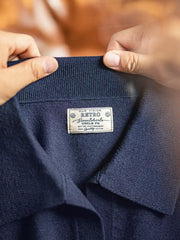 ニットポロ 長袖 プルオーバー