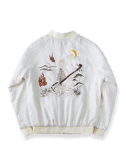 東洋刺繍が施された1940年代スタイルの高機能スカジャン