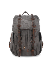 大容量キャンバスと本革のコンビネーション登山リュックサック