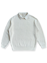 レイヤードデザインのニットプルオーバー