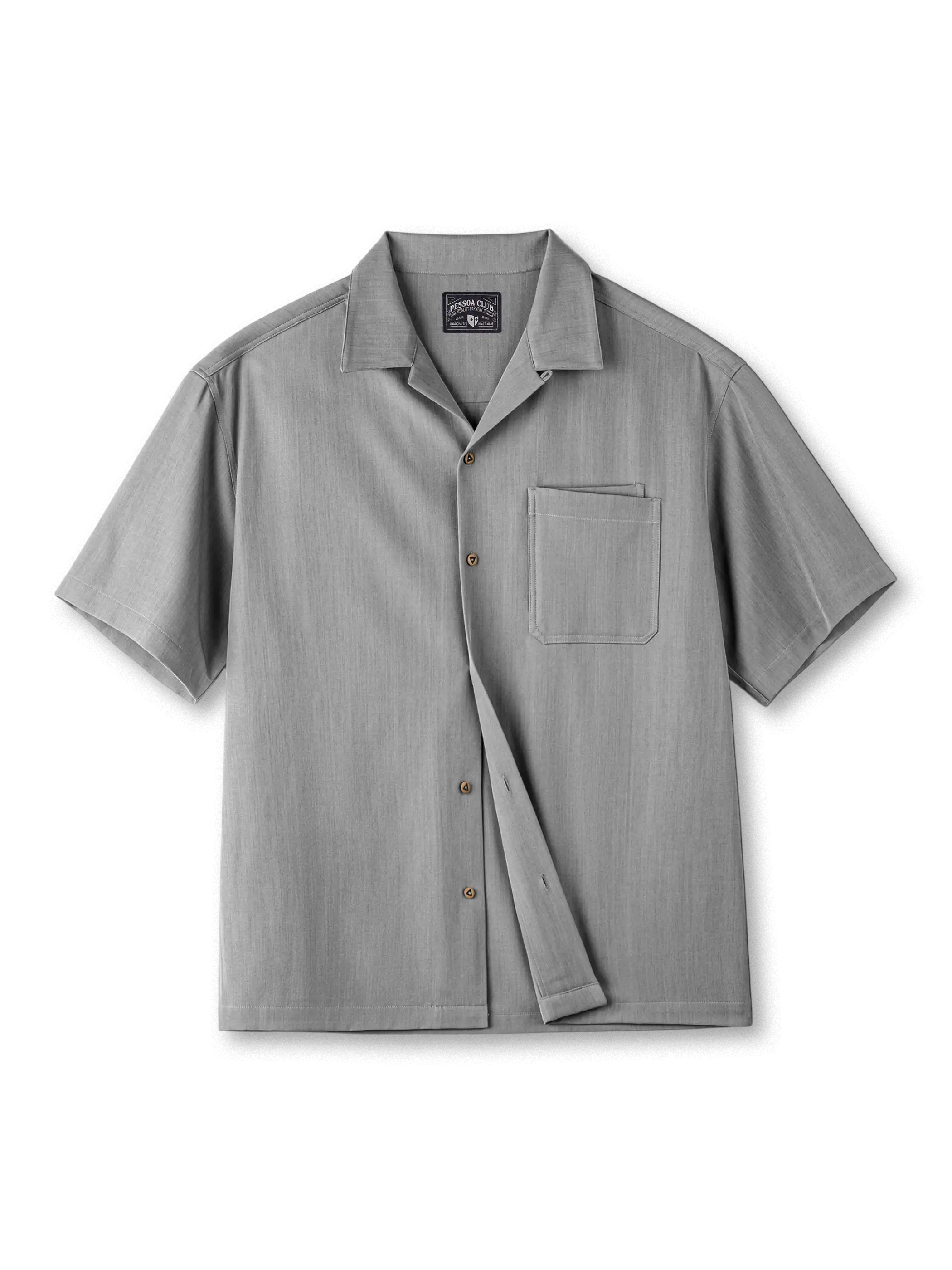 ライトレトロ キューバカラーシャツ全体像(ソルト&ペッパー)