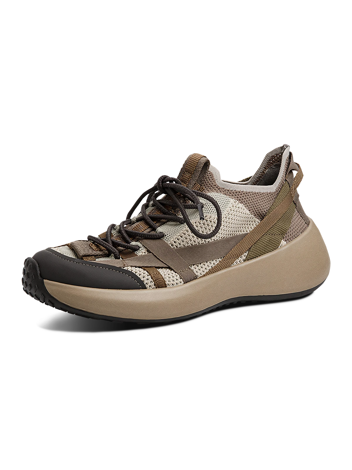 通気性メッシュと高反発EVAフォーム搭載の軽量チャンキースニーカー