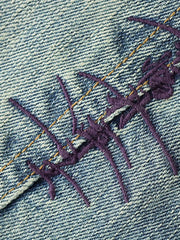 限定蛇毒シグネチャー赤耳デニムワイドパンツ