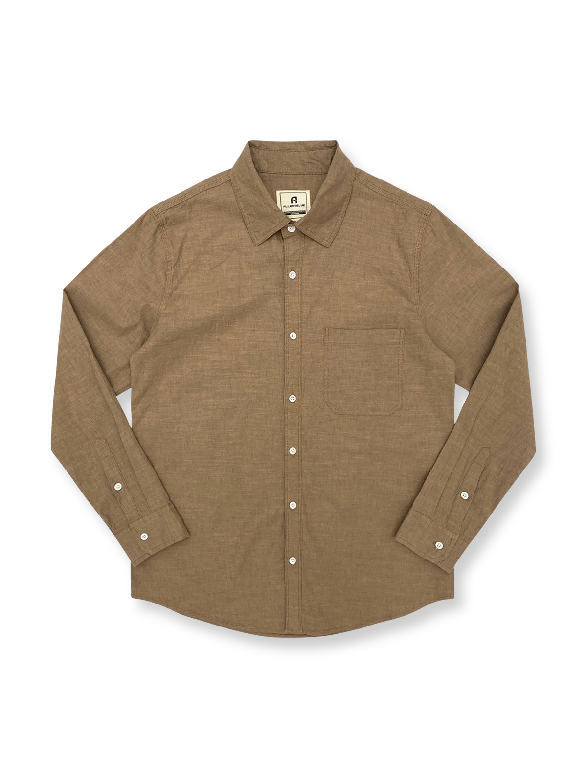 リネンとコットンを混紡した通気性と柔らかさを兼ね備えた長袖シャツ