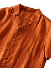 リネン キューバカラーオープンシャツ