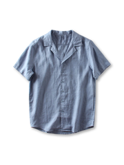 リネンキューバカラーオープンシャツ正面画像