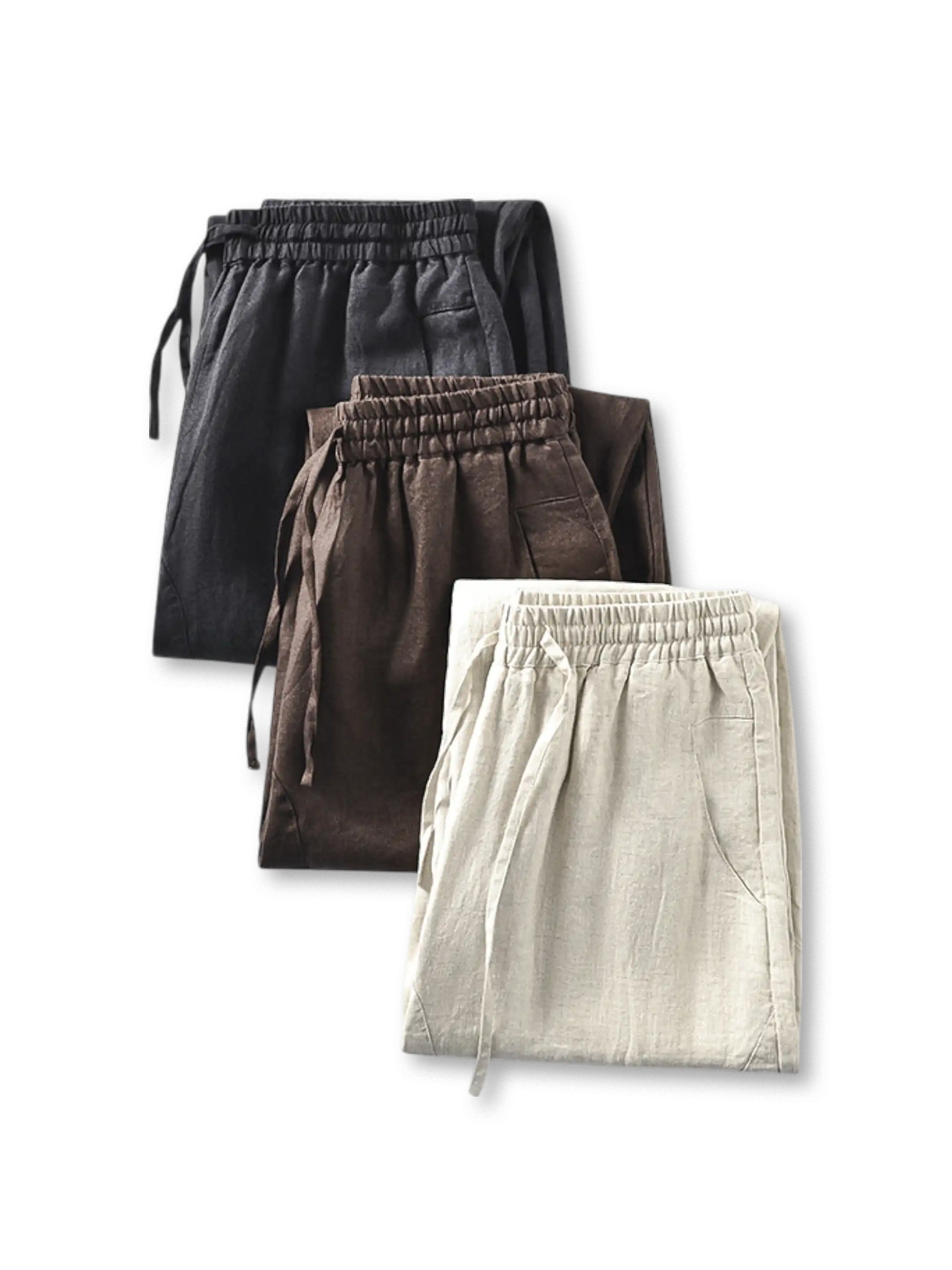 リネン ドロップクロッチ イージーパンツ