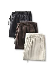 リネン ドロップクロッチ イージーパンツ