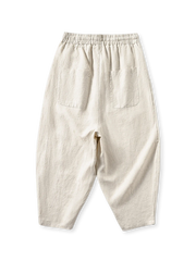 リネン ドロップクロッチ イージーパンツ