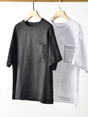 リネンポケットクルーネックTシャツ