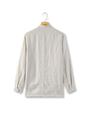 リネンスタンドカラーシャツ